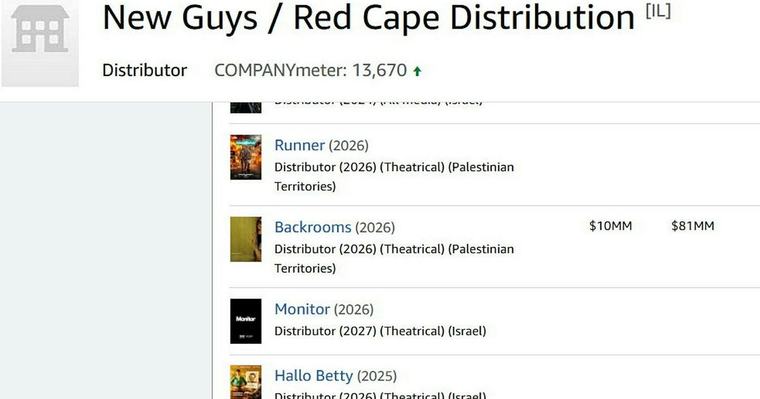 האתר IMDb החליף את שמה של ישראל במונח "השטחים הפלסטיניים הכבושים"